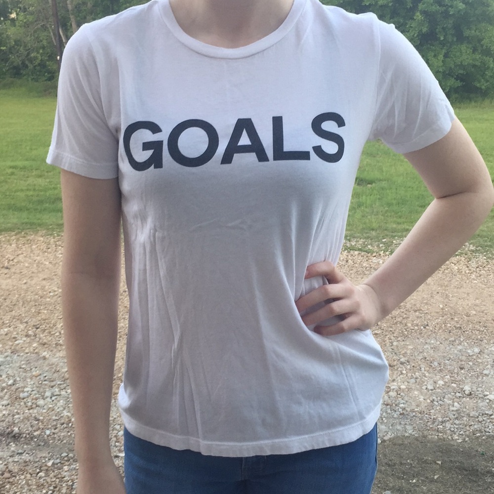 White T-shirt “GOALS”